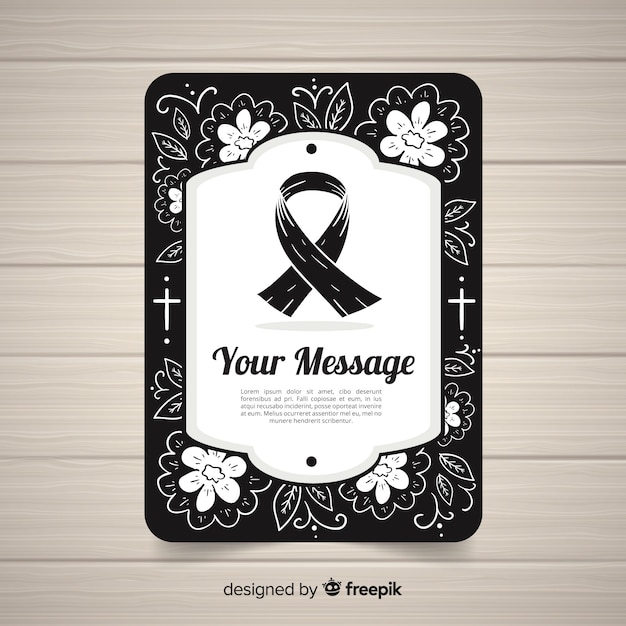 Free vector funeral card template