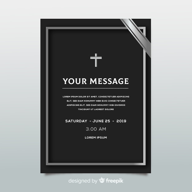 Funeral card template