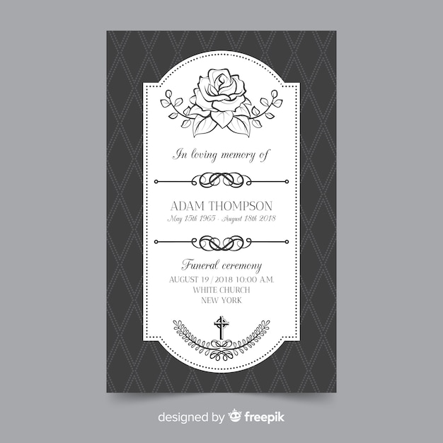 Funeral card template