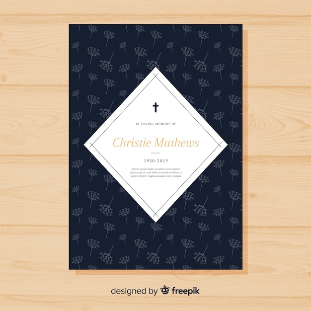 Funeral Card Template