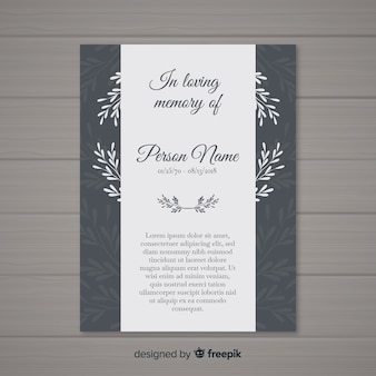 Funeral card template