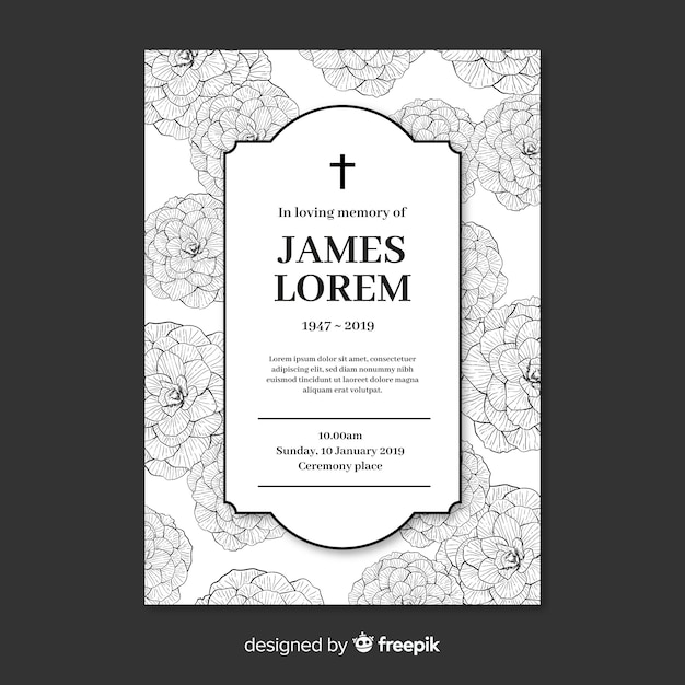 Funeral card template