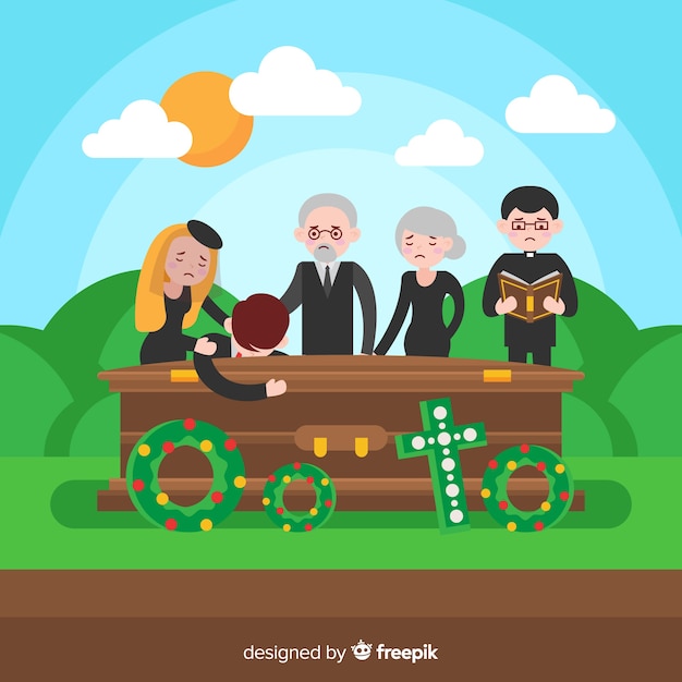 Free vector funeral card template