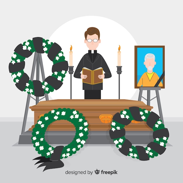 Funeral ceremony background