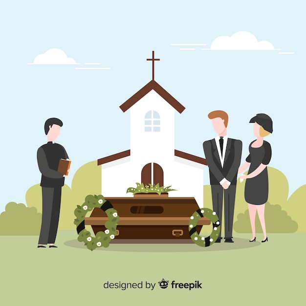 Free vector funeral ceremony