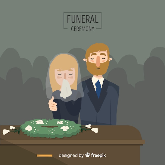 Free vector funeral ceremony