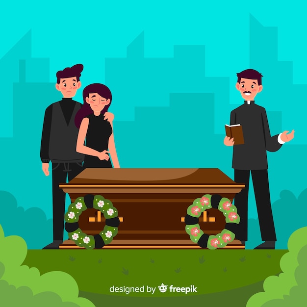 Free vector funeral ceremony