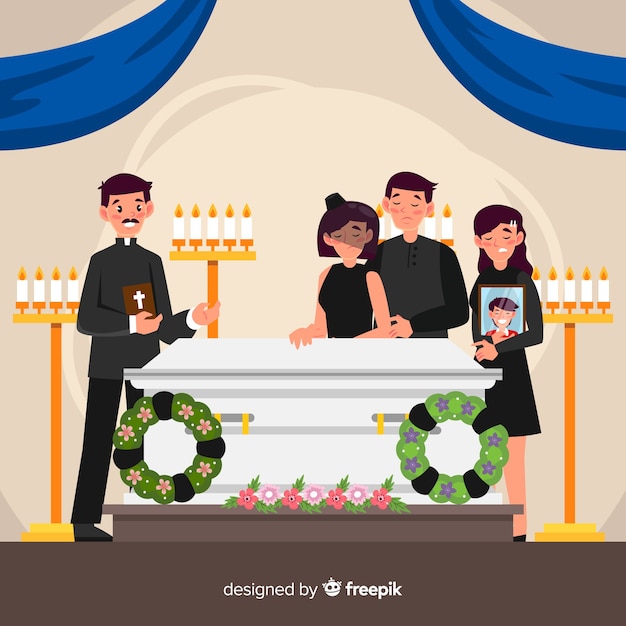 Free vector funeral ceremony