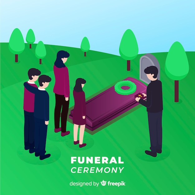 Free vector funeral ceremony