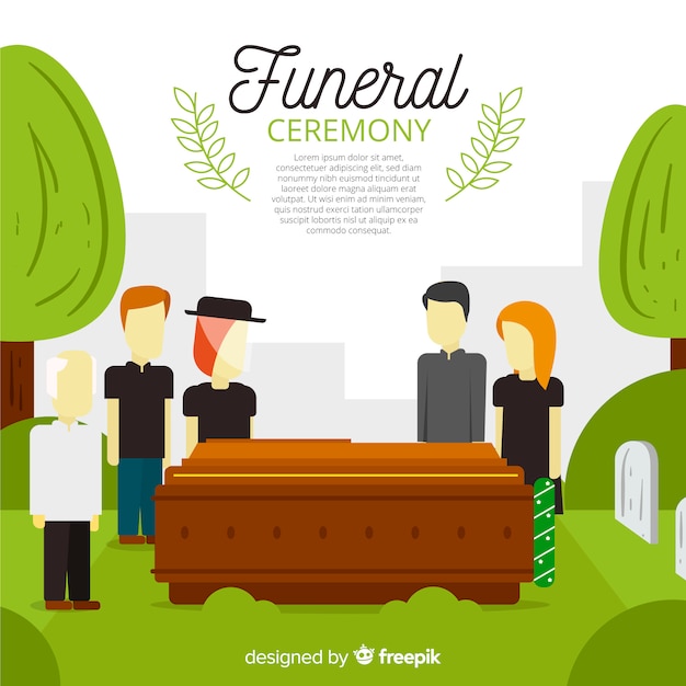 Free vector funeral ceremony