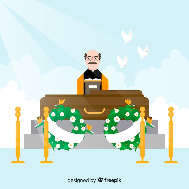 Free vector funeral ceremony