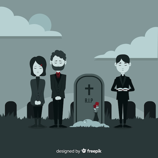 Free vector funeral ceremony