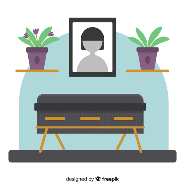 Free vector funeral ceremony