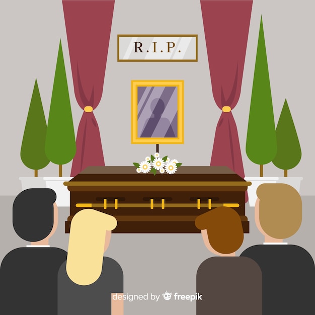 Free vector funeral ceremony