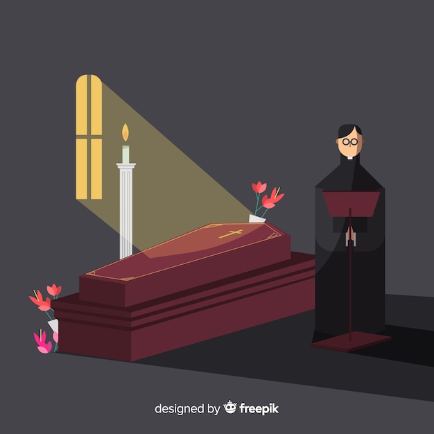 Free vector funeral ceremony