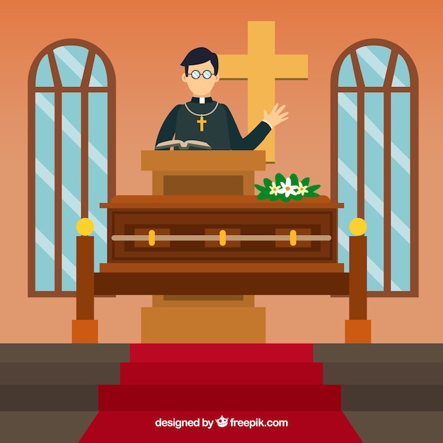 Free vector funeral ceremony