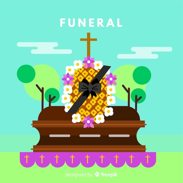 Free vector funeral ceremony