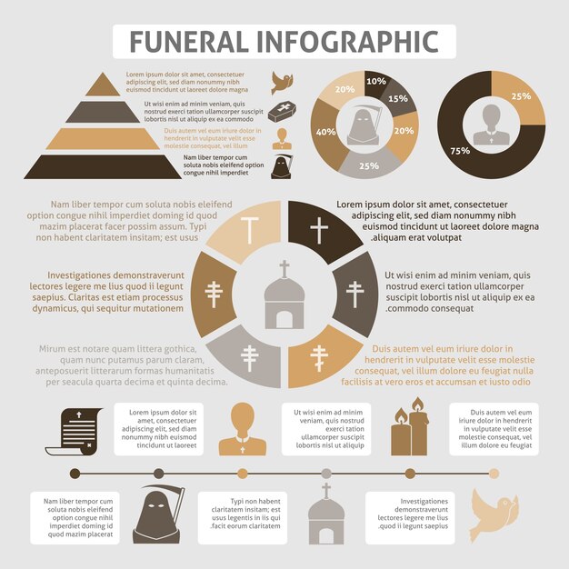 장례식 infographic 템플릿