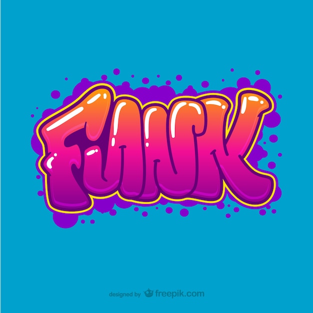 Vettore gratuito funk graffiti vettore