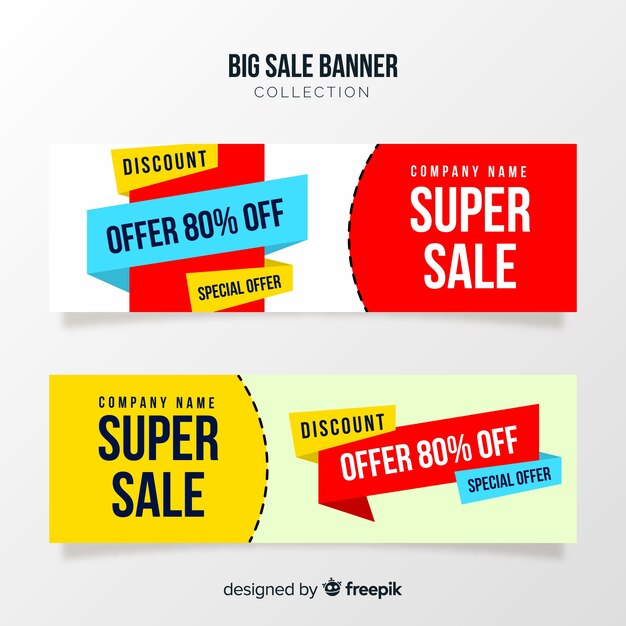 Funky super sale banner concept