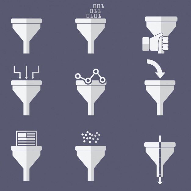 Funnel icons collection