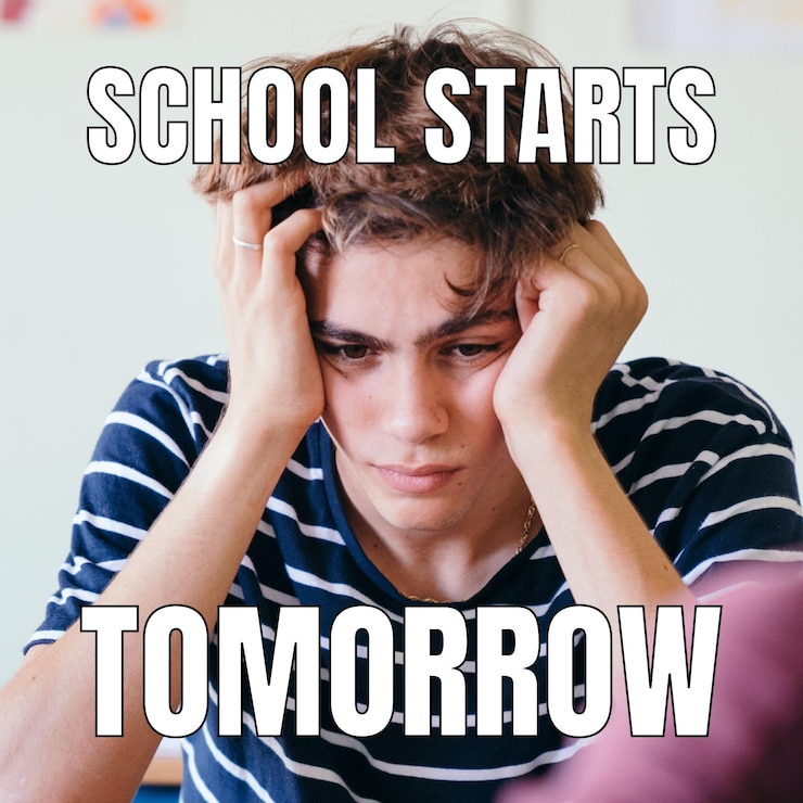 Free Vector funny back to school meme