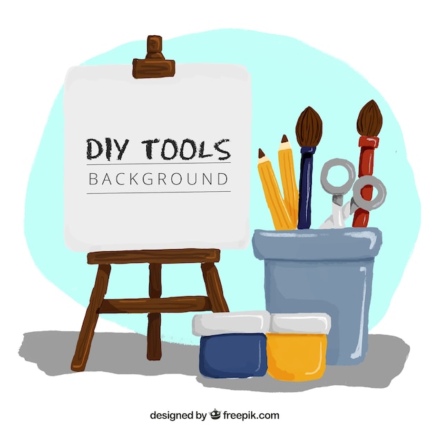 Free vector funny background about crafts tools