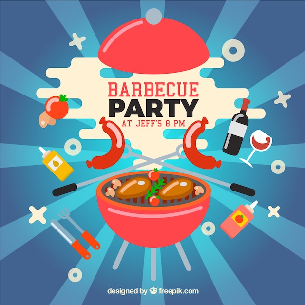 Funny barbecue party design