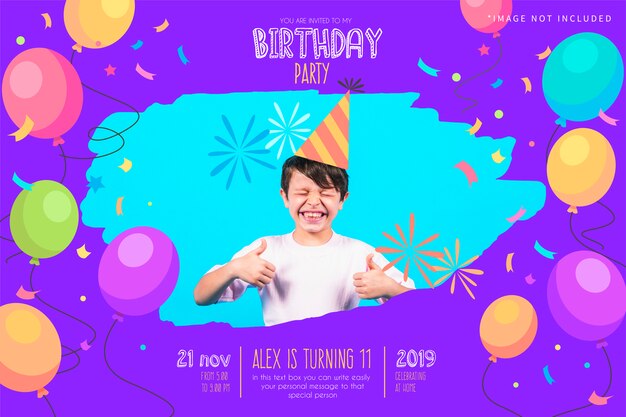 Funny Birthday Party Invitation Template 