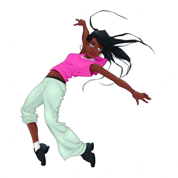 Funny breakdancer vector isolated character