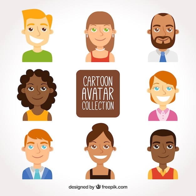 Free vector funny cartoon avatars