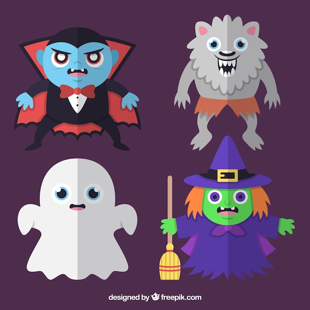 Free vector funny characters with costumes