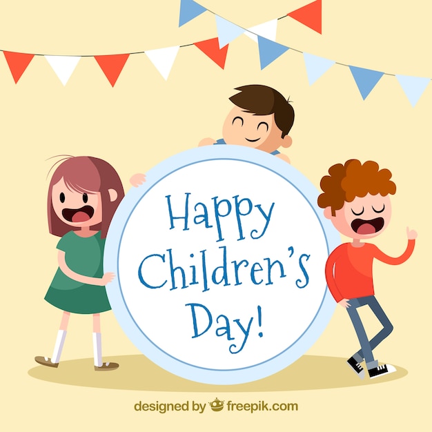 Funny childrens day design