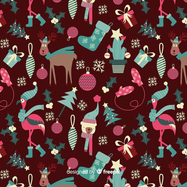 Funny christmas pattern collection