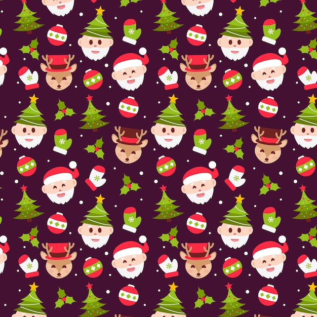 Free vector funny christmas pattern