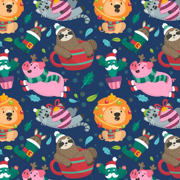 Funny christmas pattern