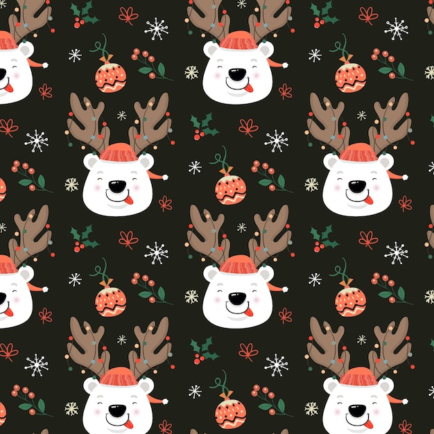 Free vector funny christmas pattern