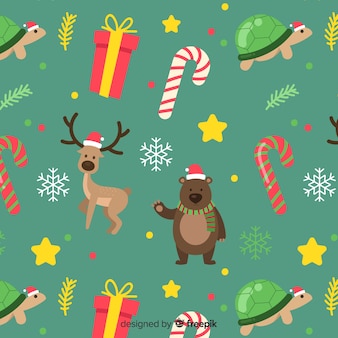 Funny colorful christmas pattern