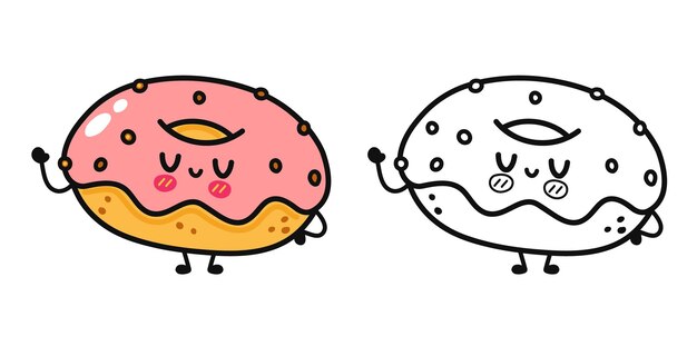 面白いかわいいシャボン玉漫画キャラクターバンドルセット プレミアムベクター