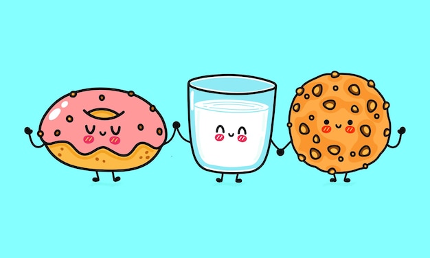 パステルカラー イラストのかわいいクッキー ケーキ ドーナツ アイスクリーム 無料のベクター パステルカラー イラストのかわいいクッキー ケーキ ドーナツ アイスクリーム 無料のベクター