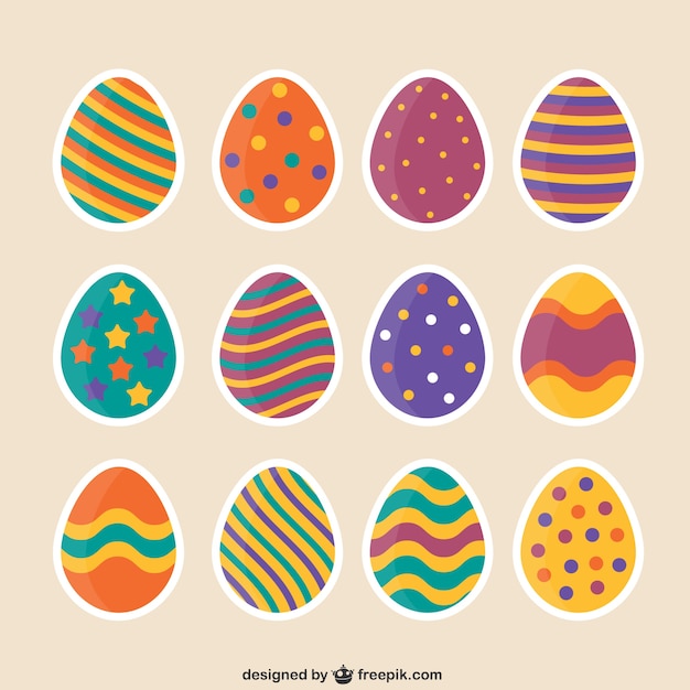 Free vector funny easter eggs