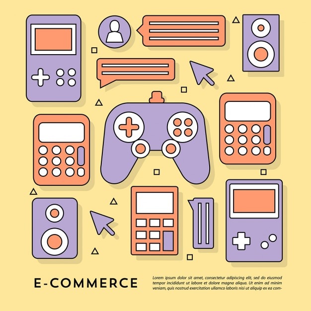 Free vector funny elements for e comerce