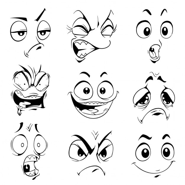 Free vector funny expressions