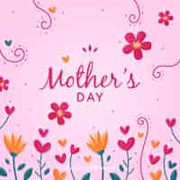 Free vector funny floral mother's day background