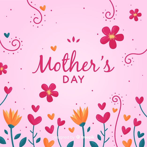 Funny floral mother's day background