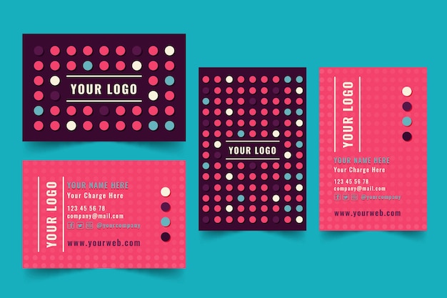 Free vector funny graphic designer business card template
