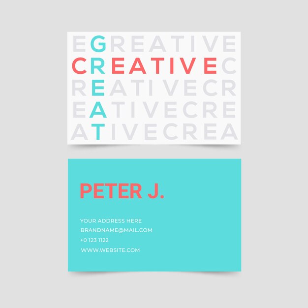 Free vector funny graphic designer business card template