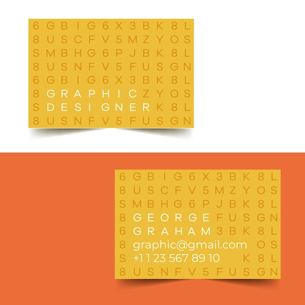 Free vector funny graphic designer business card template