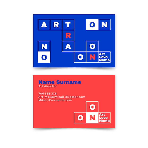 Free vector funny graphic designer business card template