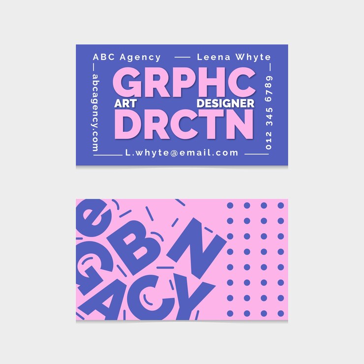 無料Vector 面白いグラフィックデザイナーの名刺テンプレート